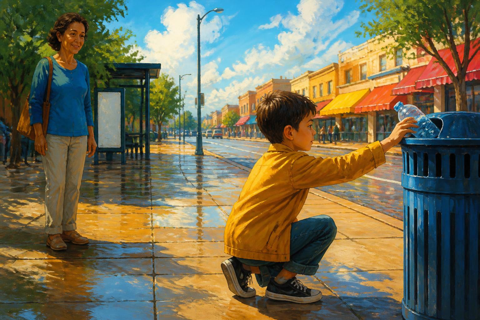 Painterly scene for Care Comes Before Letting Go